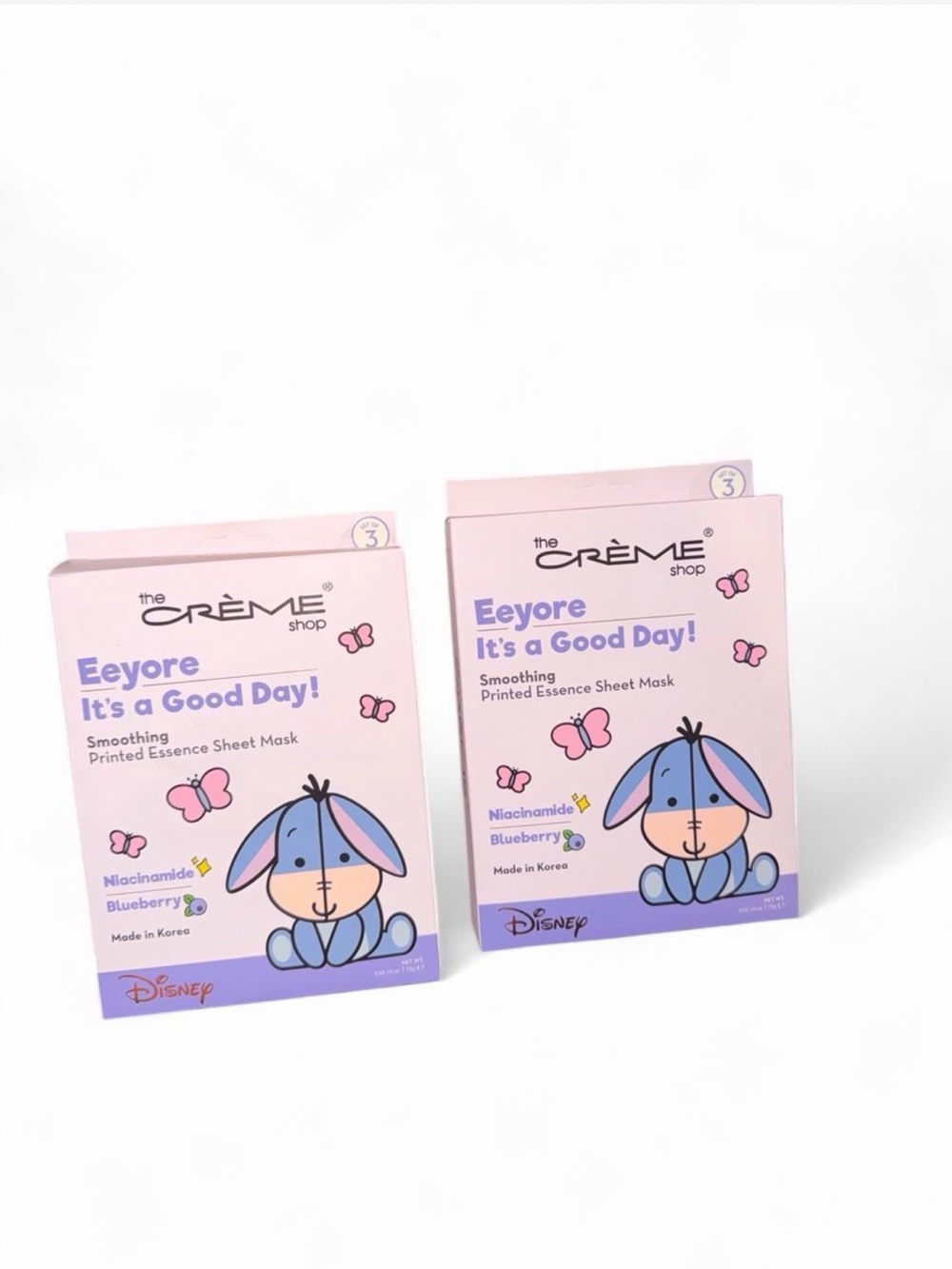 The Crème Shop x Disney Eeyore It's a Good Day! Pink Smoothing Sheet Mask